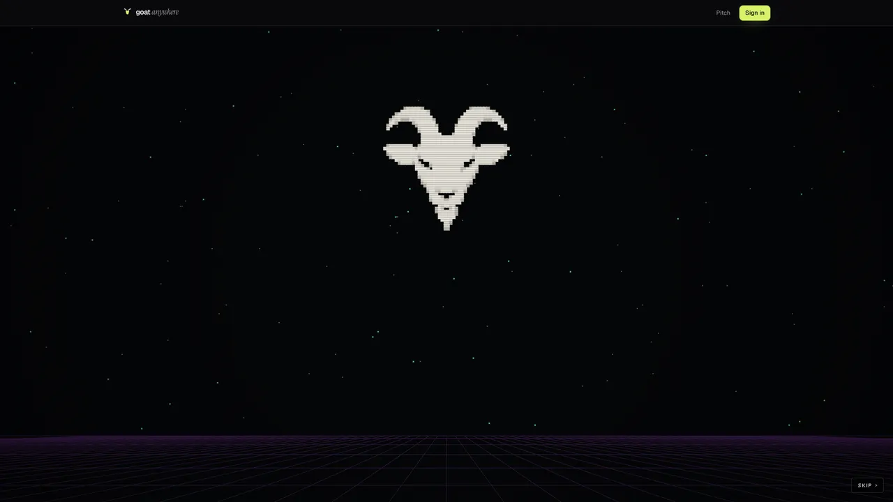 Screenshot of GOAT Anywhere