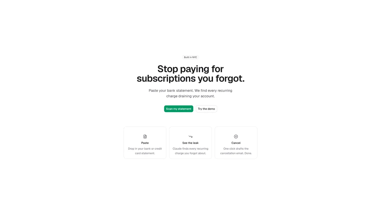 Screenshot of cancel it