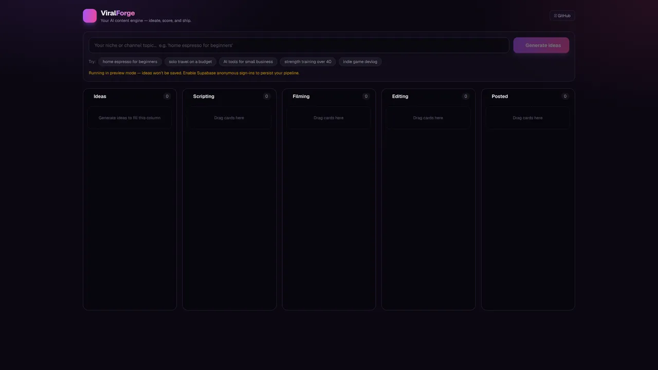 Screenshot of Viral Forge